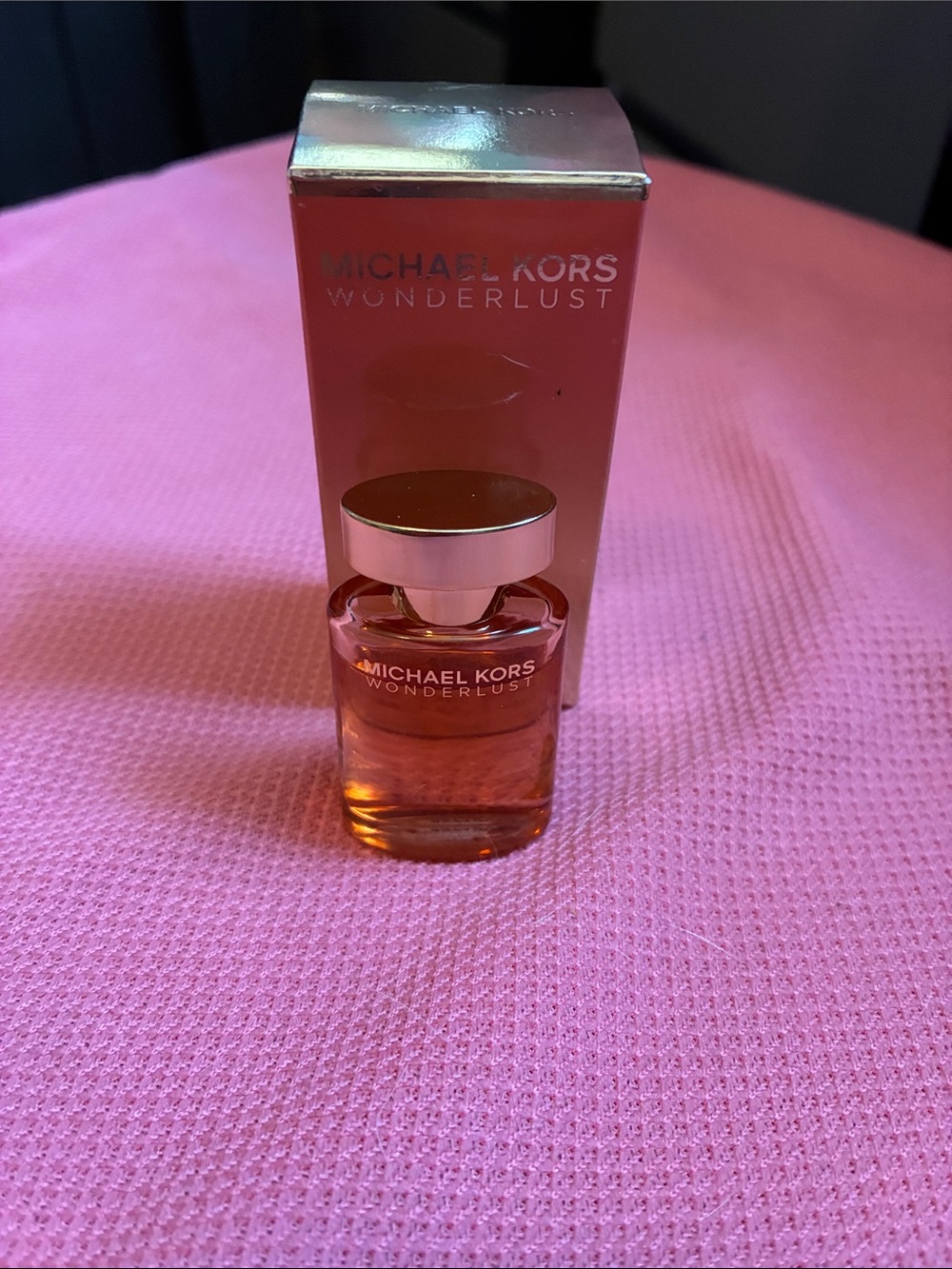 Michael Kors Wonderlust Mini Fragrance Bottle in Pink and Rose Gold